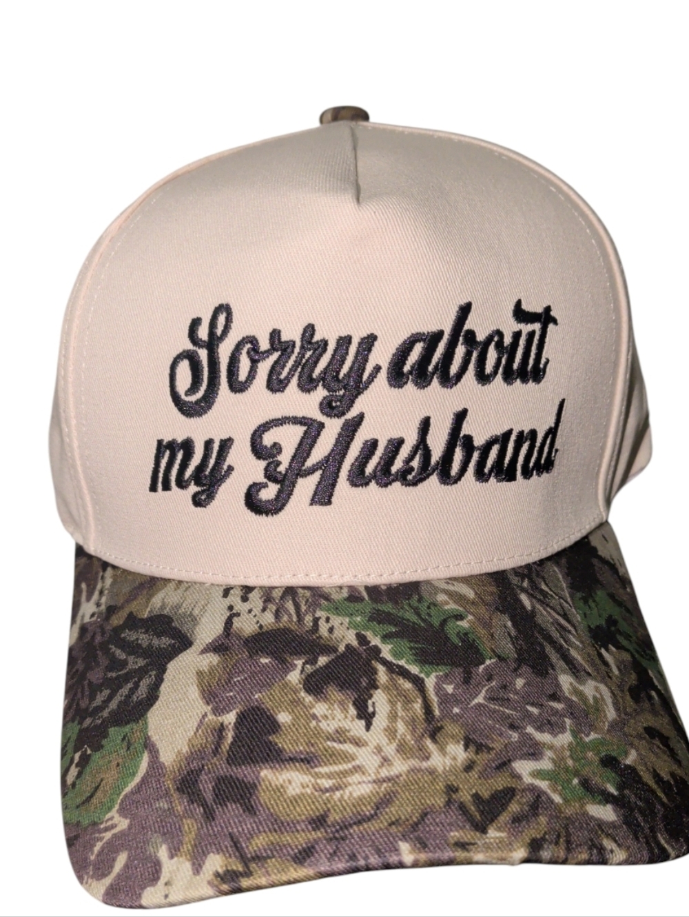 New Sorry About My Husband Camp Leaf Fashion Cap Hat